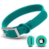 Collier pour Chien Chaudement Vendu Classique Étiquette Nom Personnalisable Airtag Collier Ajustable Confortable Doux Suivi GPS pour Animaux de Compagnie