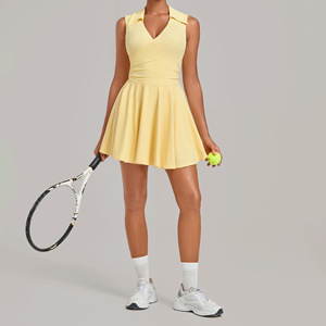 Gaun Tenis Wanita Model V Tanpa Lengan Terbaru 2026 dengan Celana Pendek Terpadu, Cepat Kering, Berkantong, Cocok untuk Golf dan Olahraga - Product Image 5