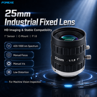 Objectif de vision industrielle 10MP 1 pouce 12mm à monture C, F2.0-F22, mise au point manuelle pour l'inspection des PCB, des composants électroniques et des pièces de précision
