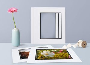 S&L 11x14 Passe-partouts doubles en papier pour photos 8x10, lot de <span class=keywords><strong>5</strong></span>, sans acide, pour cadres photo, lettres blanches/noires, montures décoratives, en gros - Product Image 6