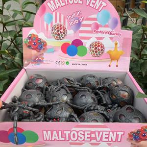 Jialedi Araña Negra de Halloween, Juguete Peculiar, Bola de Araña con Cuentas de Color Dorado, Antiestrés, Divertida y Duradera - Product Image 3