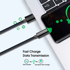 Cavo dati USB a to Type C 7A treccia di ricarica Super veloce per <span class=keywords><strong>Samsung</strong></span> Xiaomi Mi telefono Tablet cavo USB-C ricarica rapida - Product Image 4