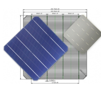 Fábrica china de alta eficiencia 22.1%-23.4% al por mayor Monocristalino 210 12 barras colectoras Célula solar de doble cara para energía solar