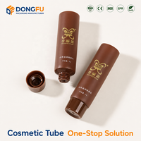 Tube souple en PE personnalisé, vide, couleur crème marron, 5 ml, pour emballage cosmétique, sérum, lotion, crème pour le corps