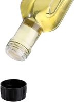 Bouteilles en verre de forme carrée de 200ml 250ml pour la cuisson de sauce piquante Sirop d'huile de palme d'olive Vinaigre de fleur de noix de coco Gelée à vis anti-fuite