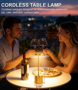 Battery Operated Home Dinner Outdoor USB Cordless Touch Dimming Led Restaurant <b>Rechargeable</b> Metal <b>Table</b> <b>Lamp</b> - Product Image 3