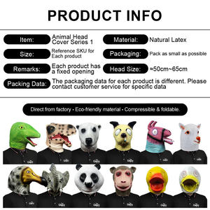 Máscaras de Animales de Látex Divertidas en Varios Estilos, Realistas, para Fiestas de Halloween, Cosplay, Carnaval, Venta al Por Mayor, Personalizadas - Product Image 2