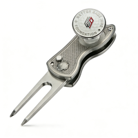 Outil de réparation de divots en cuivre personnalisé, marqueur de balle en aluminium, support de tee de luxe, nouveau design, produits de golf