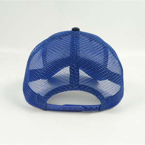 Mens קלאסי כהה וכחול רויאל רקמת Applique לוגו עם רשת נהג משאית כובע - Product Image 5