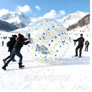 Boules <span class=keywords><strong>de</strong></span> pelouse gonflables en PVC transparentes directes en usine, adaptées aux jeux roulants sur les champs <span class=keywords><strong>de</strong></span> neige extérieurs et les stations <span class=keywords><strong>de</strong></span> <span class=keywords><strong>ski</strong></span>. - Product Image 1