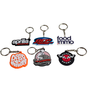 Customised Oem Custom No Minimum logo Rubber 3d Soft Pvc Keychain Rubber Key Ring - Product Image 4