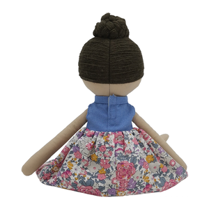 Oem/ODM nhà sản xuất giá thời trang bông vải với hoa in váy đầu tiên bé sang trọng mềm Rag Búp bê Kid đồ chơi cho các cô gái - Product Image 4