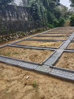 Molde de plástico ABS prefabricado para piedra de jardín, para pilar de puerta exterior con refuerzo de varilla de alta resistencia