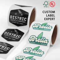 Étiquettes autocollantes en vinyle imperméables personnalisées en gros, imprimées sur mesure, pour la promotion, les logos de marque et l'emballage