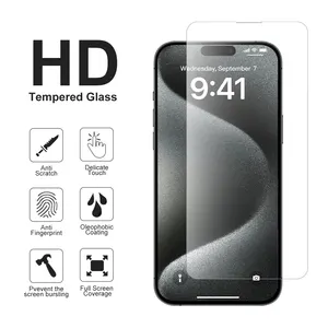 Factory Supply Tempered Glass Screen Protector For Iphone 15 14 13 12 11 Pro Max Phone Tempered Glass