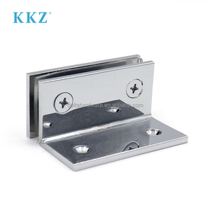 KKZ Chrome poli 70mm 90mm profil carré en <span class=keywords><strong>laiton</strong></span> massif robuste verre de douche à 90 degrés pince fixe <span class=keywords><strong>bride</strong></span> montage mural - Product Image 1