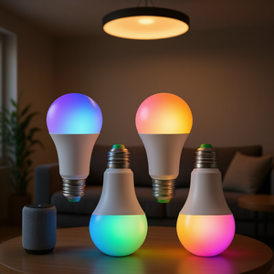 <b>Smart</b> LED Light <b>Bulbs</b> 9W 800Lm RGB Color Changing Wi-Fi App Control E26 Base For <b>Smart</b> Home <b>Alexa</b> Google Assistant - Product Image 2