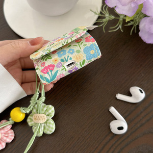 Funda Protectora de Cuero PU con Diseño Floral de Primavera, Antigolpes y Ecológica, con Cordón y Adorno de Flor - Product Image 6
