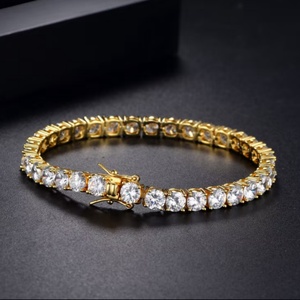 14K White Gold Diamond Tennis Bracelet Round Cut VVS Iced Out Fine Jewelry Unisex Anniversary <b>Gift</b> - Product Image 4