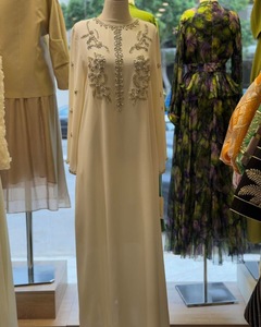 Kaftan kustom Dubai elegan untuk wanita modis Timur Tengah Muslim kristal berlian Applique untuk pesta kasual - Product Image 3