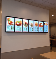Boîte à lumière LED personnalisée mince pour affiches de cinéma, publicité, panneaux de menu de restaurant rapide, boîte à lumière LED