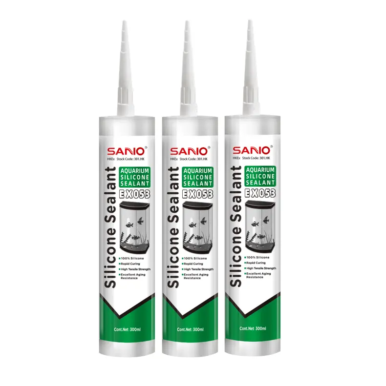 SANVO EX053 100%, Adhesivo acrílico impermeable de bajo olor, sellador de silicona General estructural para acuario, sellador Acrílico