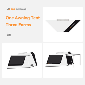 ADA OVERLAND Auvent latéral de voiture à 180 degrés en tissu graphène 200G, imperméable 5000 mm, avec barres LED, autoportant pour SUV 4x4 OEM - Product Image 5