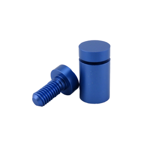 China Factory Custom Made Color Anodized Aluminium Glass Standoff <b>Spacer</b> Fully Threaded M10 Thread 25mm Length 6mm Thickness - Product Image 1