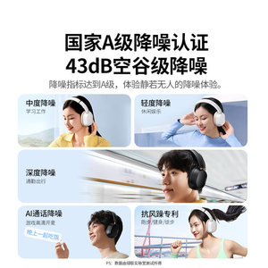 Audífonos UGREEN HiTune Max5C <span class=keywords><strong>HP203</strong></span> Over-Ear con Cancelación Activa de Ruido (ANC) de 43dB, Doble Hi-Res, Gold LDAC Espacial - Product Image 3