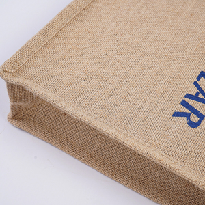 MBD01 Waterproof Burlap Gift Custom <strong>Jute</strong> Tote Bags for Wedding Natural Customized Logo with handle - Product Image 4