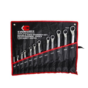 Cr-V Steel Double-End Wrench Set Metric Hex Forged Chrome Plated Industrial Grade Manual Ratcheting Tool - Product Image 2