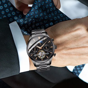 Reloj Mecánico Automático para Hombre, Multifuncional, Deportivo, Resistente al Agua, de Acero Inoxidable, con Tourbillon, en Oferta - Product Image 6