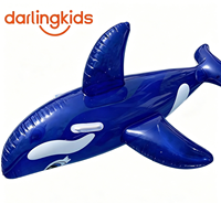 Bouées gonflables géantes pour piscine en forme de requin noir, baleine bleue et crocodile, petite bouée crocodile pour jeux aquatiques en extérieur