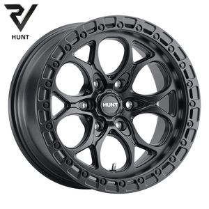 Jantes Beadlock tout-terrain personnalisées Hunt 17 20 pouces 6x139.7 6x135 Noir satiné Forgées pour Land Rover Ford Toyota Jeep - Product Image 3