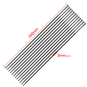 Radios <span class=keywords><strong>de</strong></span> <span class=keywords><strong>Bicicleta</strong></span> <span class=keywords><strong>de</strong></span> Acero Inoxidable 14G, Curvatura J, Componente <span class=keywords><strong>de</strong></span> Rueda <span class=keywords><strong>para</strong></span> Bicicletas <span class=keywords><strong>de</strong></span> Montaña y Carretera, Duraderos, Negros y Plateados, Antioxidantes, 29 - Product Image 2