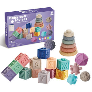 <span class=keywords><strong>Cube</strong></span> sensoriel Montessori, idéal pour l'éveil et l'éducation ludique des bébés de 6 à 12 mois, avec des blocs empilables - Product Image 1