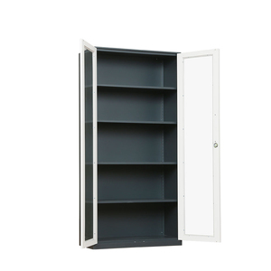 Armoire moderne à 2 portes en acier Mobilier de bureau convertible pour l'école et l'hôpital Classeur en métal réglable et garde-robe de rangement - Product Image 6