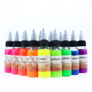 <span class=keywords><strong>Tinta</strong></span> de tatuaje temporal de Henna de neón UV no tóxica amigable con la piel para adultos adolescentes niños - Product Image 2