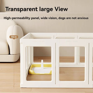Parc pour chiens tout acrylique transparent et transparent Clôture pour animaux de compagnie intérieure portable et étanche Facile à assembler Sûr et stable Nouveau design - Product Image 4