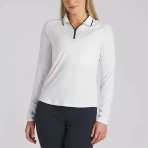 Custom Logo Long Sleeves Shirts Women Jersey Outdoor Sports Quick Dry Golf Shirt Anti Uv Ladies Golf Polo