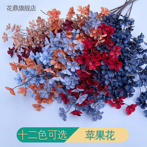 Fleurs artificielles de pommier 115 cm, fleurs en soie orange, décorations de plafond pour mariage - Product Image 4