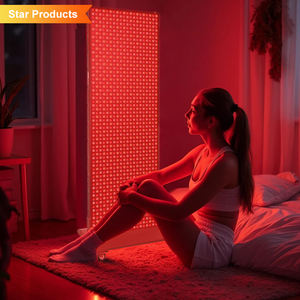 Panel terapi lampu merah <span class=keywords><strong>Led</strong></span> inframerah, peralatan Panel terapi cahaya merah berdiri CIP ganda 4 panjang gelombang 850nm untuk penggunaan di rumah - Product Image 5