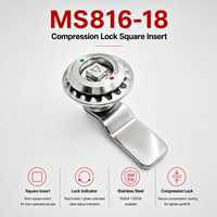 Loquet à compression MS816-18 SUS304/316 avec marquage ouvert/fermé |   Loquet étanche pour boîtiers industriels et applications ferroviaires