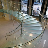 Prix du verre de bandes de roulement d'escalier trempé triple laminé antidérapant de taille personnalisée