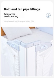 Rifornimento della fabbrica all'ingrosso regolabile in metallo doppio lato binario Guardrail per bambini per letti singoli doppi maschio femmina culle babinc - Product Image 5