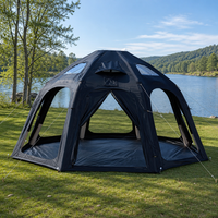 Carpa de Camping Inflable Moderna y Lujosa con Ventanas de Malla y Viga de Aire, Impermeable y con Gran Espacio para Eventos al Aire Libre