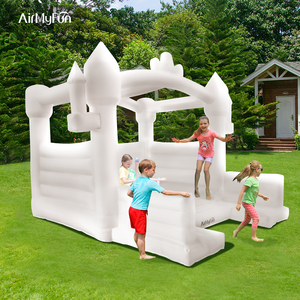 Château <span class=keywords><strong>gonflable</strong></span> blanc <span class=keywords><strong>Air</strong></span> <span class=keywords><strong>My</strong></span> <span class=keywords><strong>Fun</strong></span> Party, structure de saut Oxford avec souffleur d'<span class=keywords><strong>air</strong></span>, garantie 12 mois, installation facile pour mariages - Product Image 1