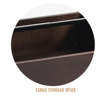 Table basse relevable moderne de luxe en bois de frêne massif, durable, avec compartiment de rangement escamotable et étagères, et bureau d'ordinateur intégré
