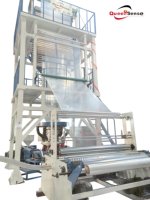 Machine de soufflage de film plastique automatique à grande vitesse à double couche ABA (LDPE, HDPE, LLDPE) par co-extrusion, modèle QS-ABA1800, du fabricant d'usine