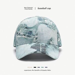 Casquette de baseball unisexe toutes saisons 100 % coton, 6 panneaux, motif camouflage satiné, style bec de canard, tendance et moderne - Product Image 2